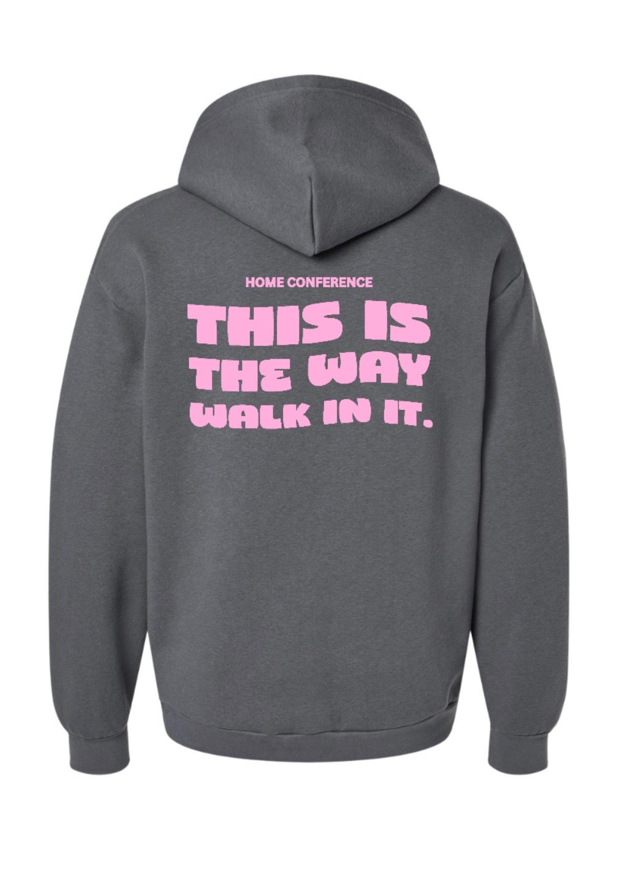 Grey Puff Print Hoodie