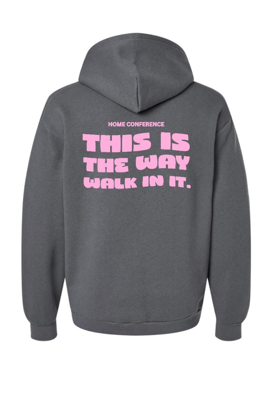 Grey Puff Print Hoodie